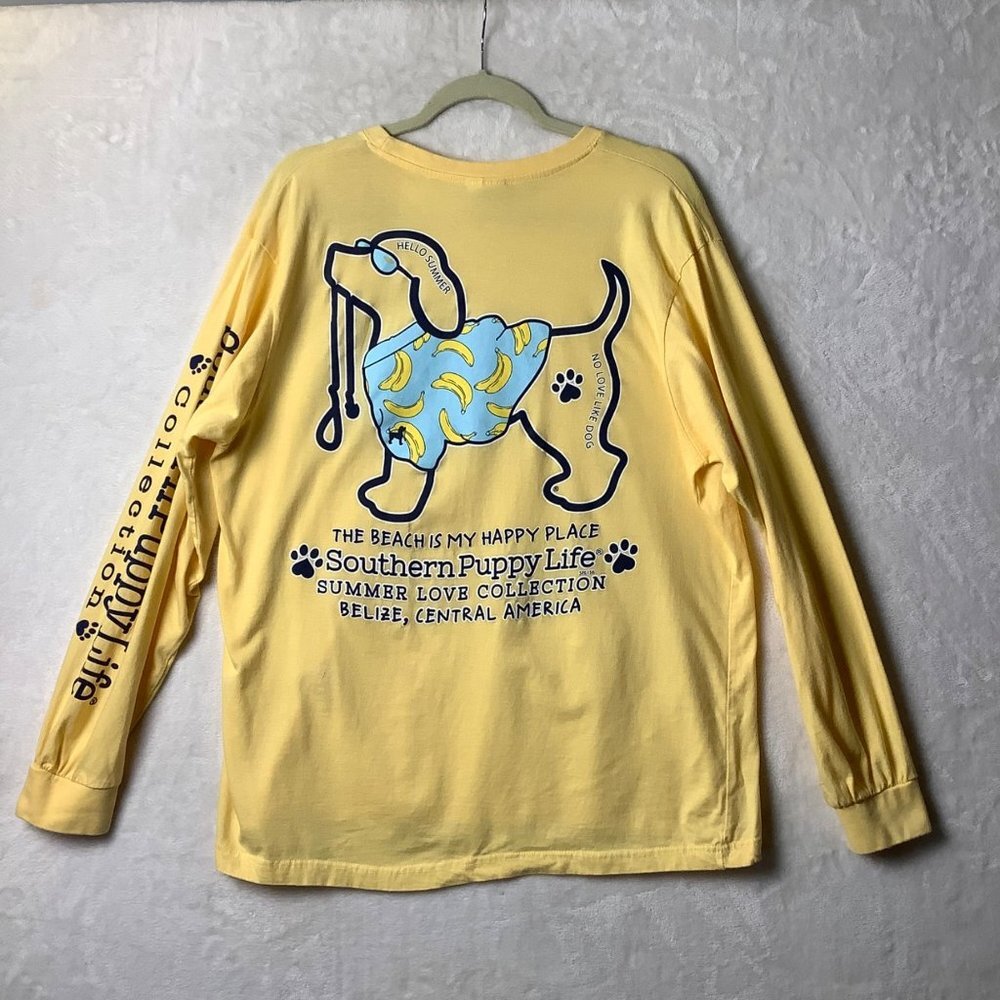 Southern Puppy Life Puppy Dog Belize‎ Beach Tee Shirt Women Size XL Spicy Tuna - Picture 9 of 11
